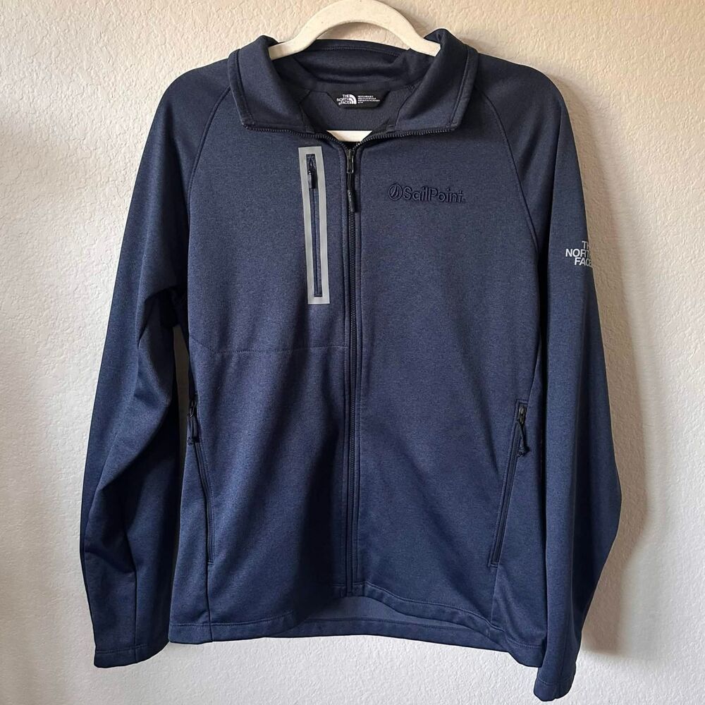 The North Face Mens Full Zip Jacket Navy Blue Size M Company Logo Gorpcore